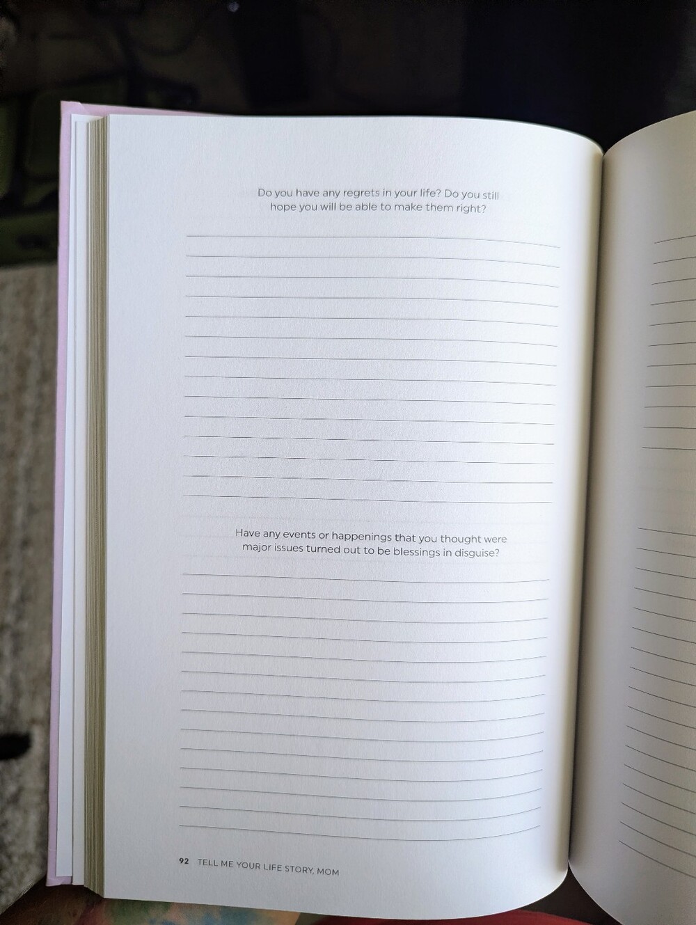 Tell Me Your Life Story, Mom - Guided Memory Journal - Picture 6 of 6